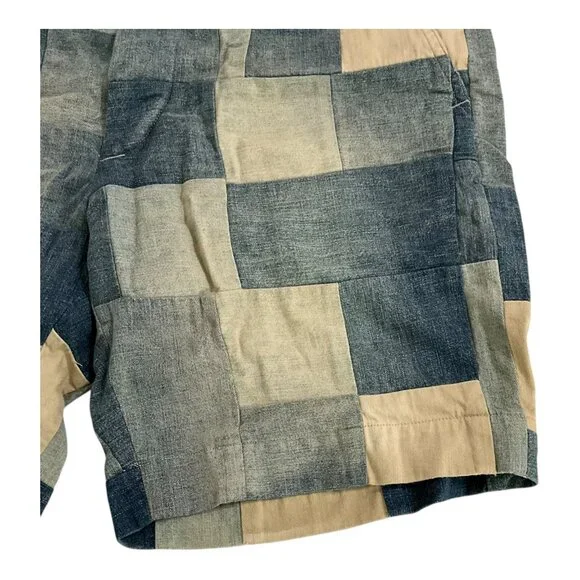 Polo Ralph Lauren Blue Patchwork 8" Inseam Shorts Mens SZ 34 NWT $225 MSRP - Picture 2 of 8